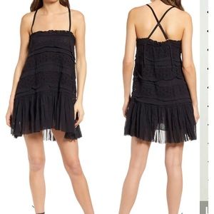 *NWT* Free People Black Shailee Slipdress